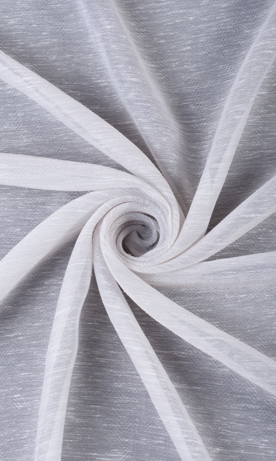 Textured Sheer Home Textile Fabric Material By the Yard (Fog Gray/ White)