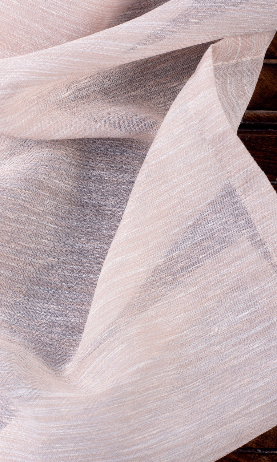 Textured Sheer Fabric Sample for Curtains & Drapes (Peach/ Pink)