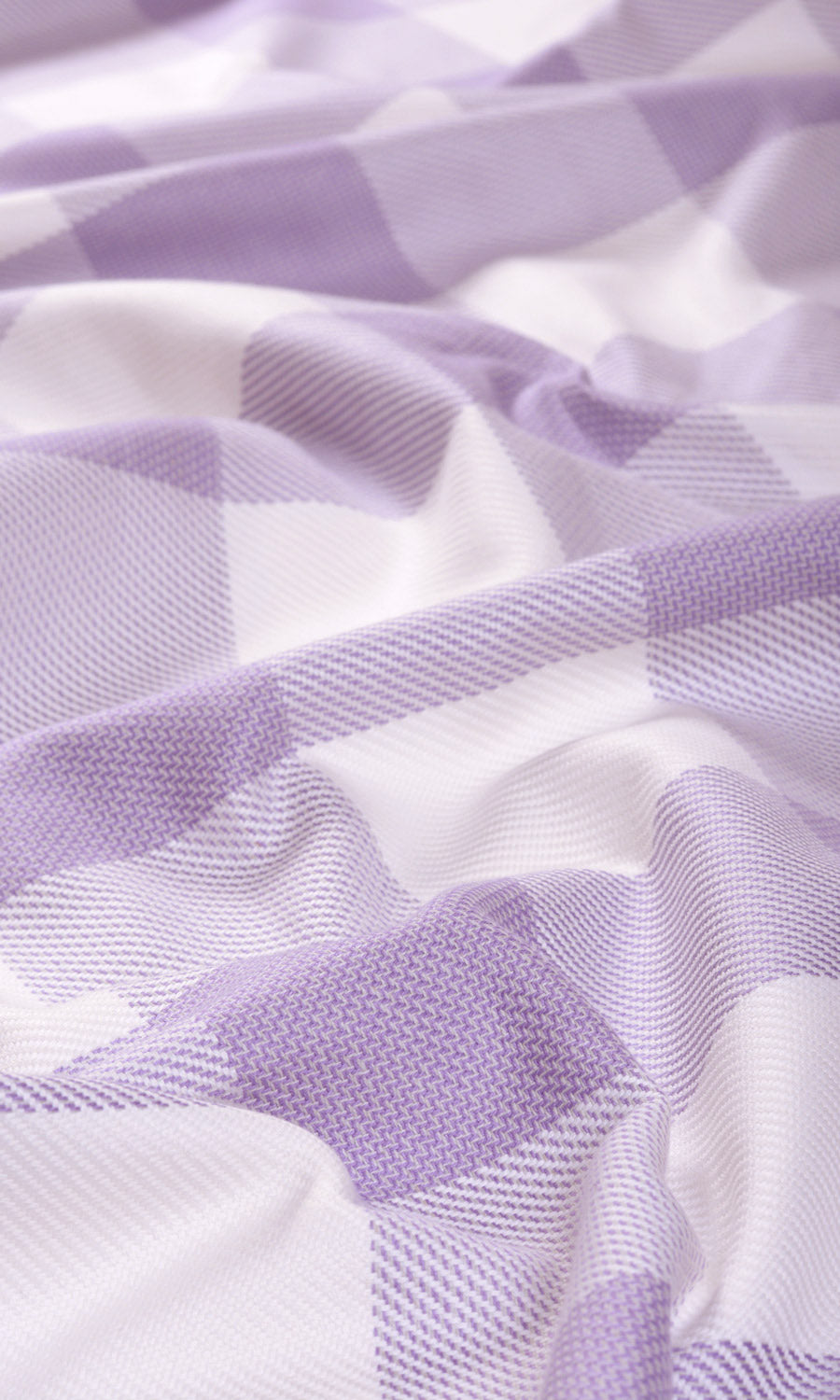 Buffalo Plaid Made-to-Measure Curtains (Pale Purple/ White)