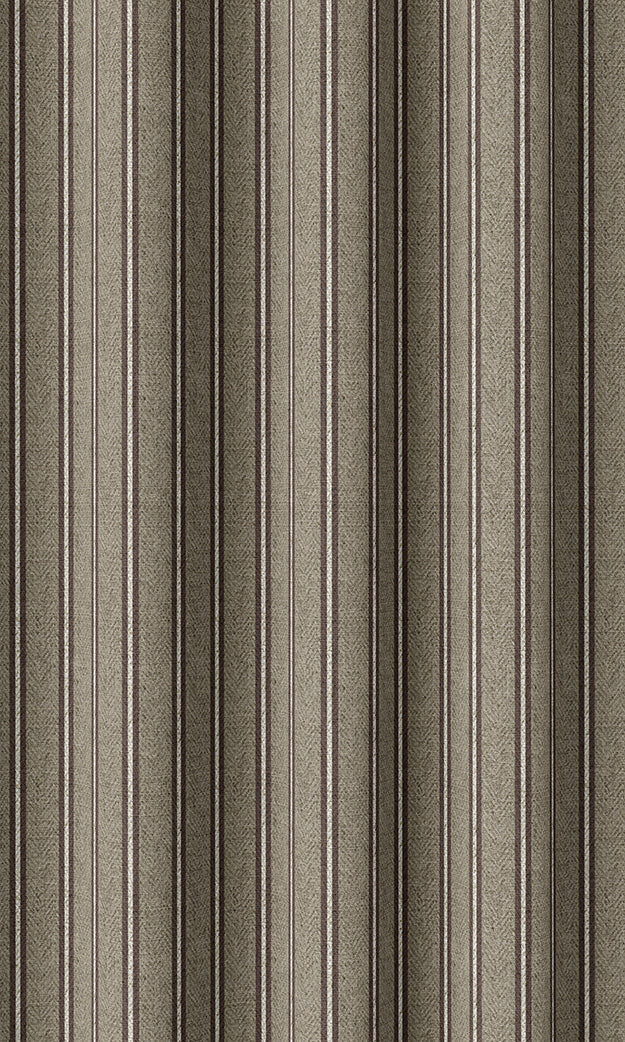 Striped Home Décor Fabric By the Yard (Beige & Brown)