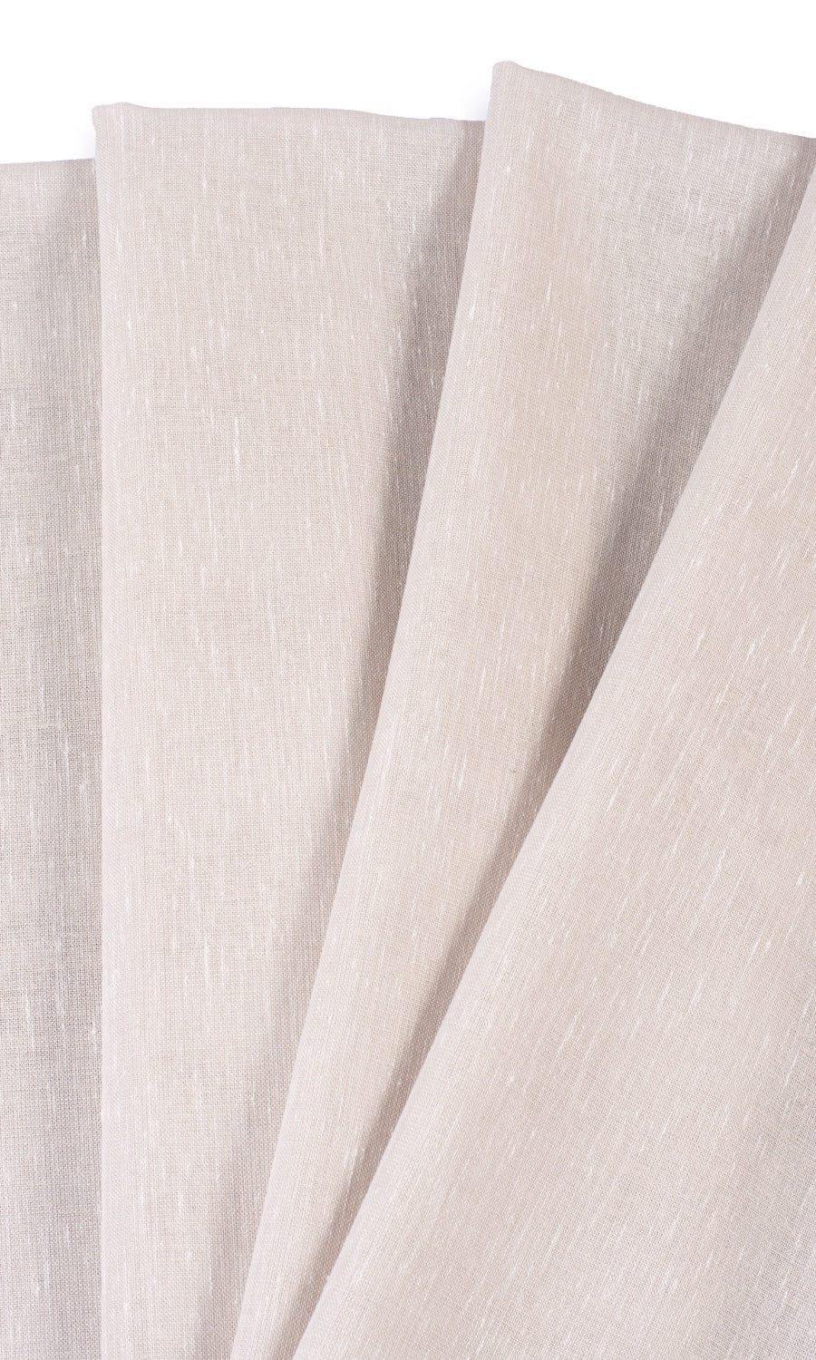 Plain Sheer Fabric Sample for Curtains & Drapes (Greige/ Warm Ivory)