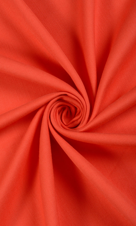 Cotton Blend Curtains (Orange/ Red)