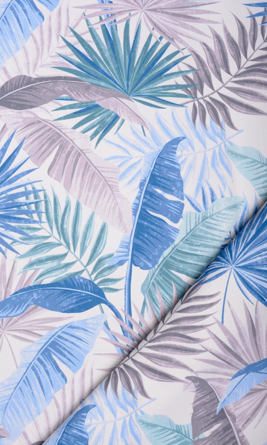 Botanical Floral Home Textile Fabric Material By the Yard (Blue/ Purple)