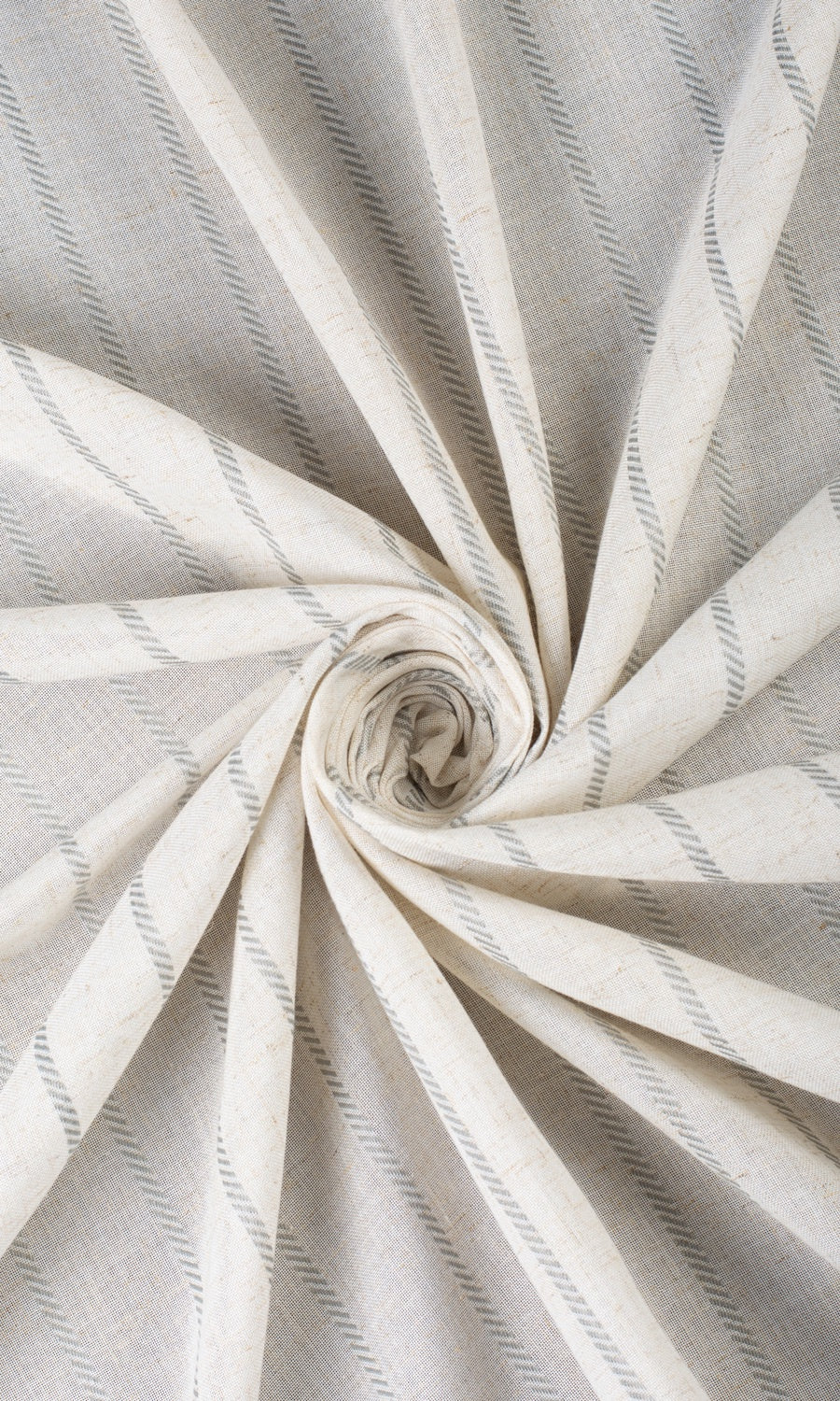 Striped Sheer Home Textile Fabric Material By the Yard (Warm White/ Gray)