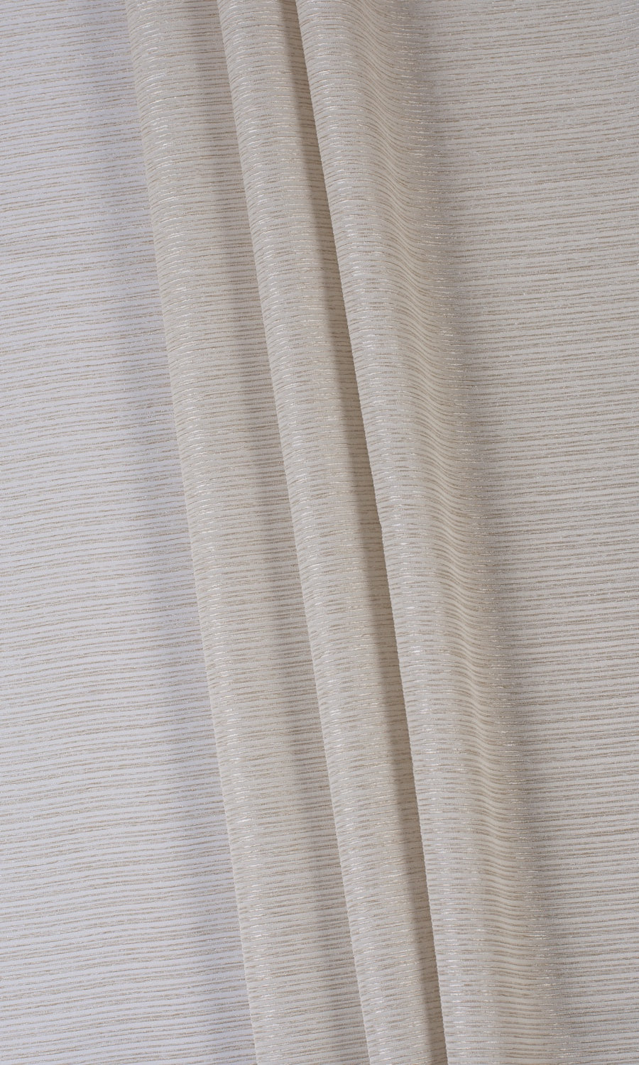 Striped Sheer Home Textile Fabric Material Sample (Sand Beige)