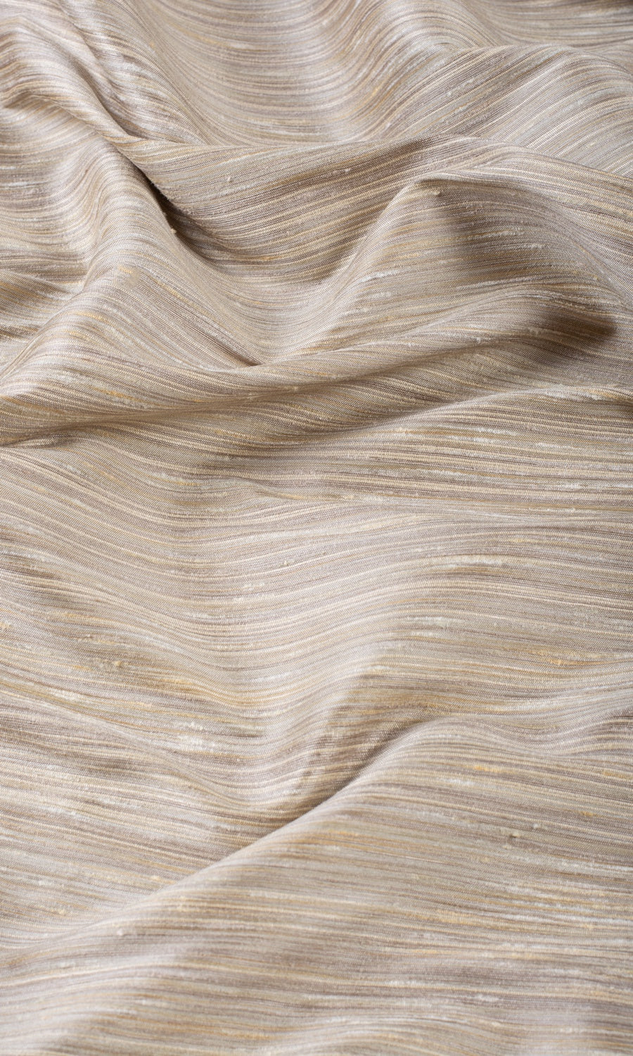 Faux Silk Fabric By the Yard for Curtains & Drapes (Sepia Beige)
