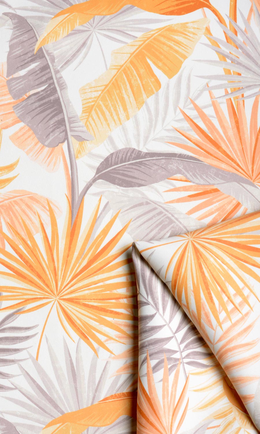 Botanical Floral Fabric Material By the Yard (Yellow/ Orange)