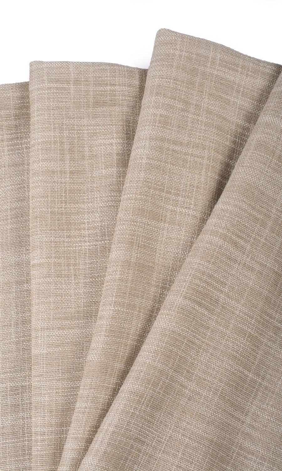 Textured Sheer Fabric Material By the Yard (Biscotti Beige)