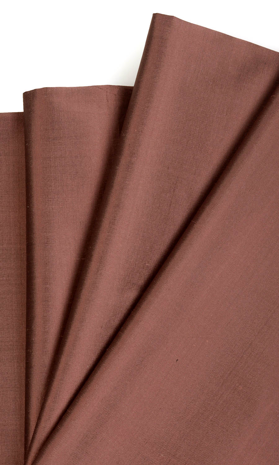 Shantung Silk Free Fabric Material Sample (Cognac Red/ Brown)