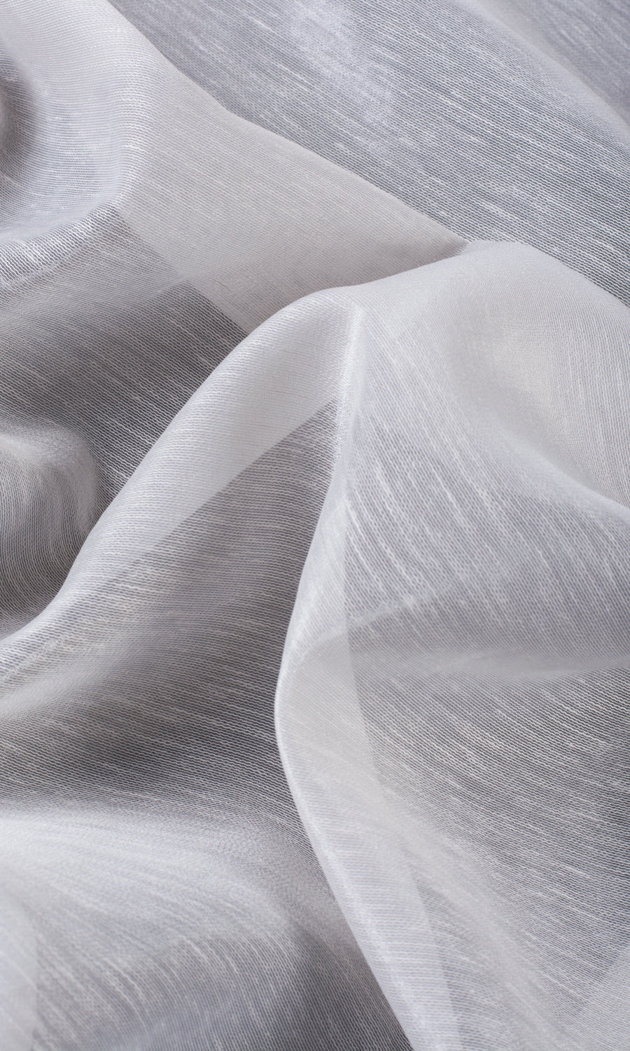 Plain Sheer Home Textile Fabric Material By the Yard (Light Grey)