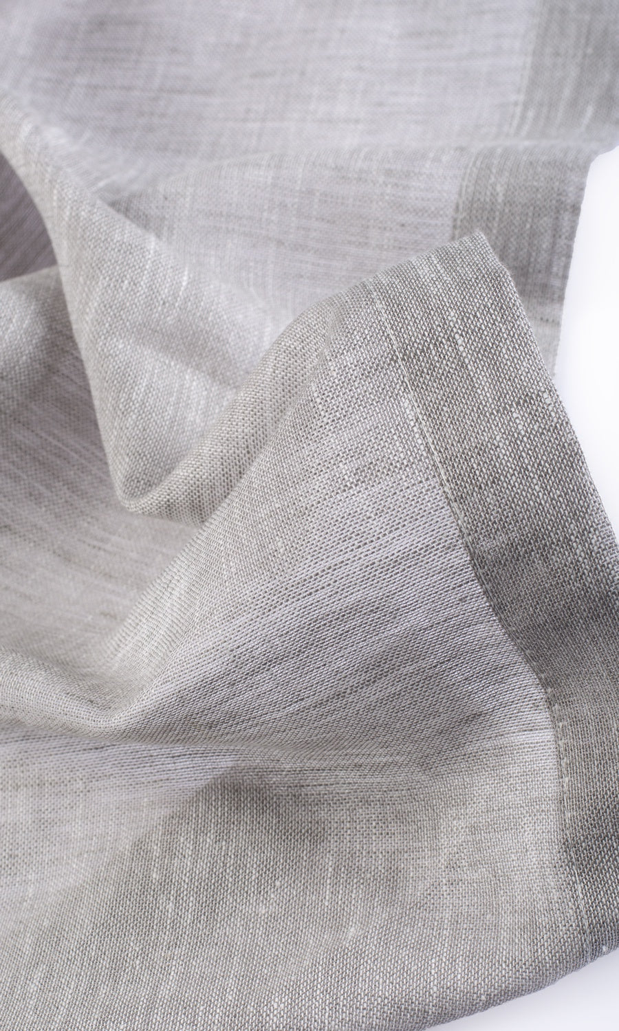 Linen-Cotton Sheer Window Treatments Fabric Sample (Pale Gray)