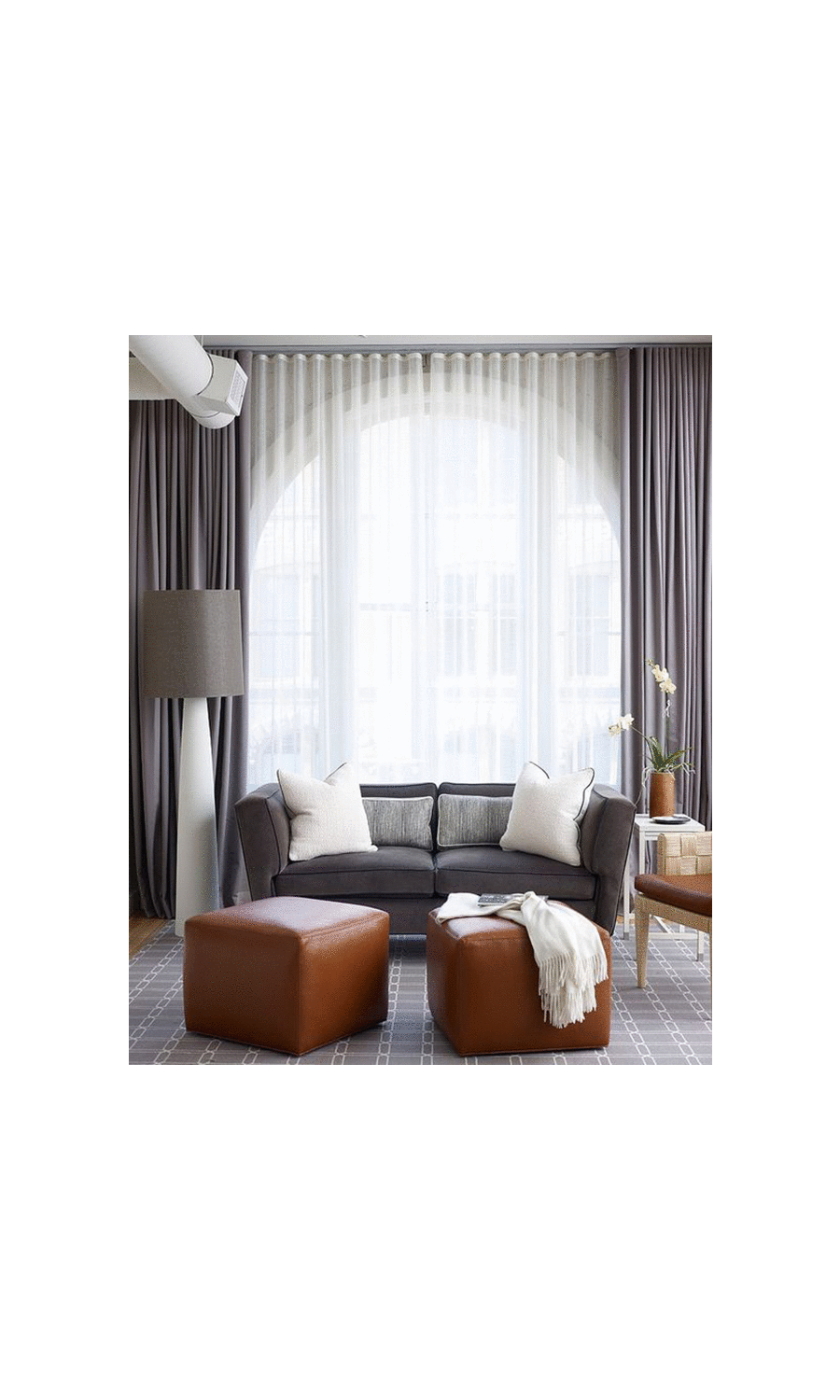 Semi Sheer Home Textile Fabric Material Sample (White/ Ivory)