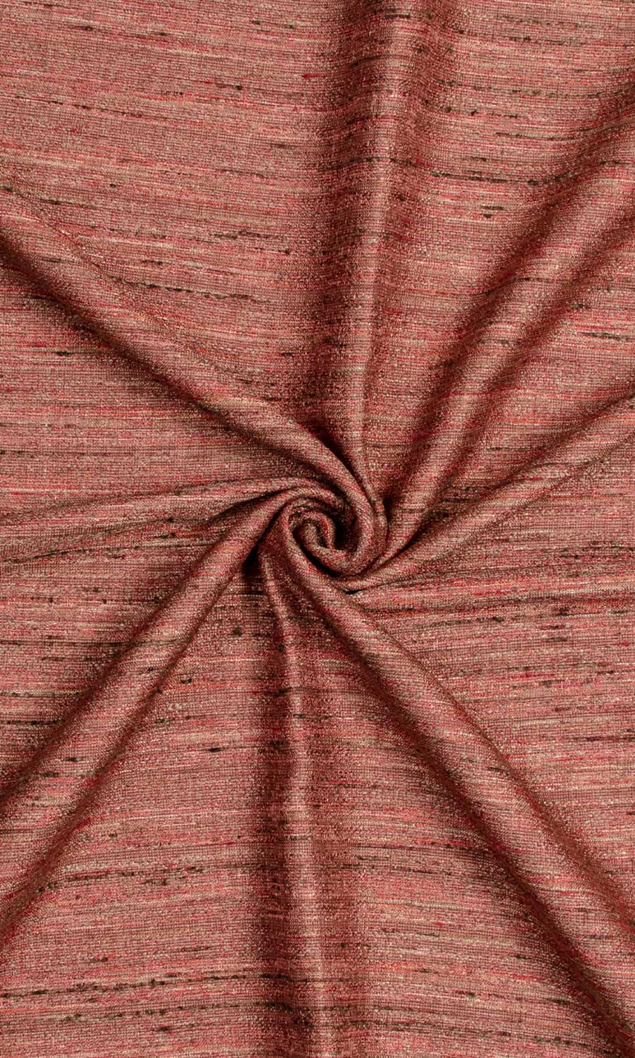 Faux Silk Textured Home Textile Fabric Material Sample (Brick Red)