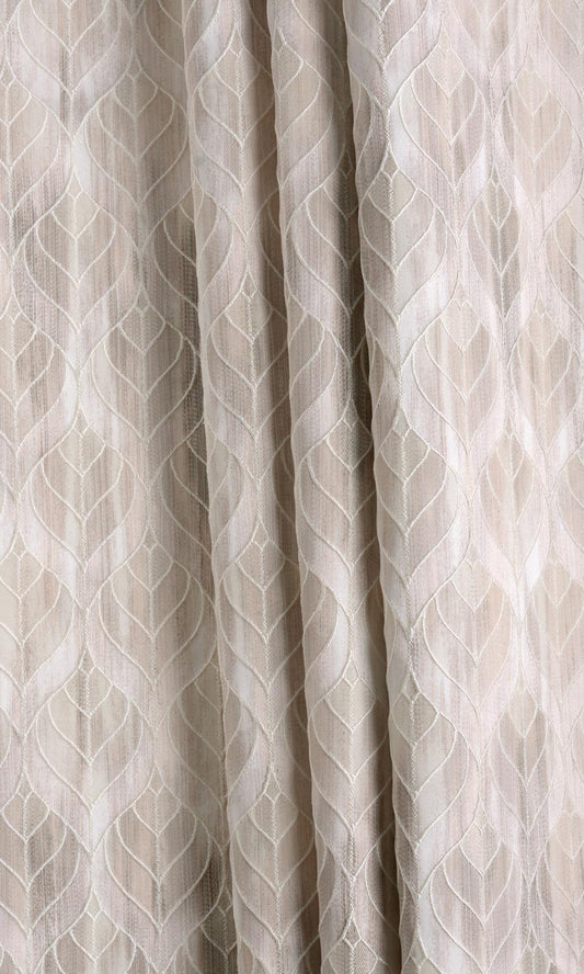 Petal Patterned Home Décor Fabric By the Yard (Pale Grey/ Beige)