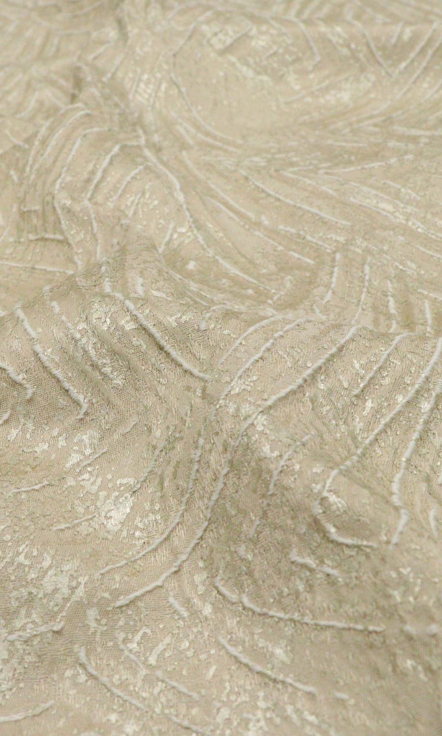Self-Patterned Poly-Cotton Free Fabric Material Sample (Caramel Brown)