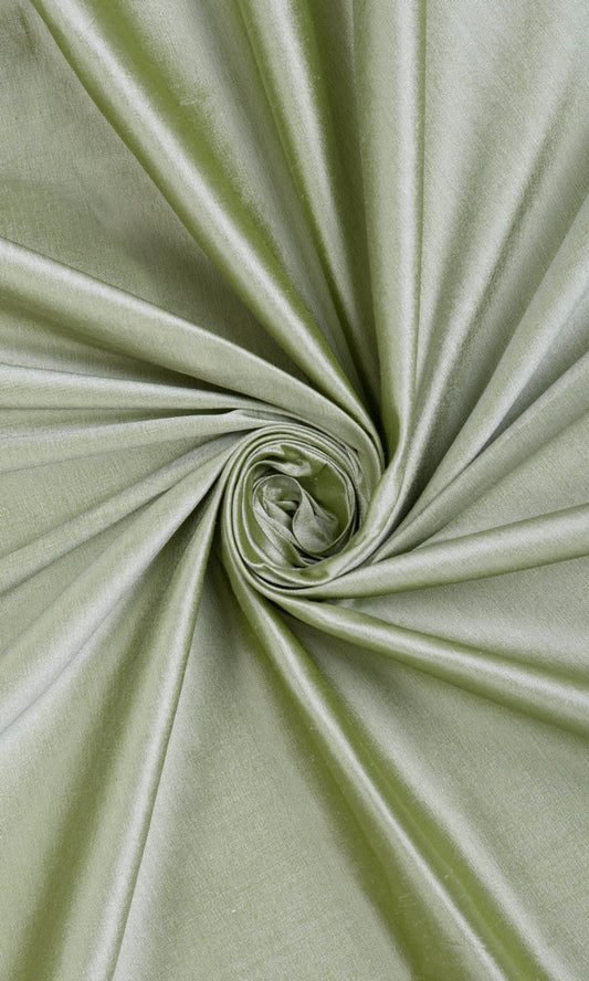 Shantung Silk Home Décor Fabric By the Yard (Celadon Green)