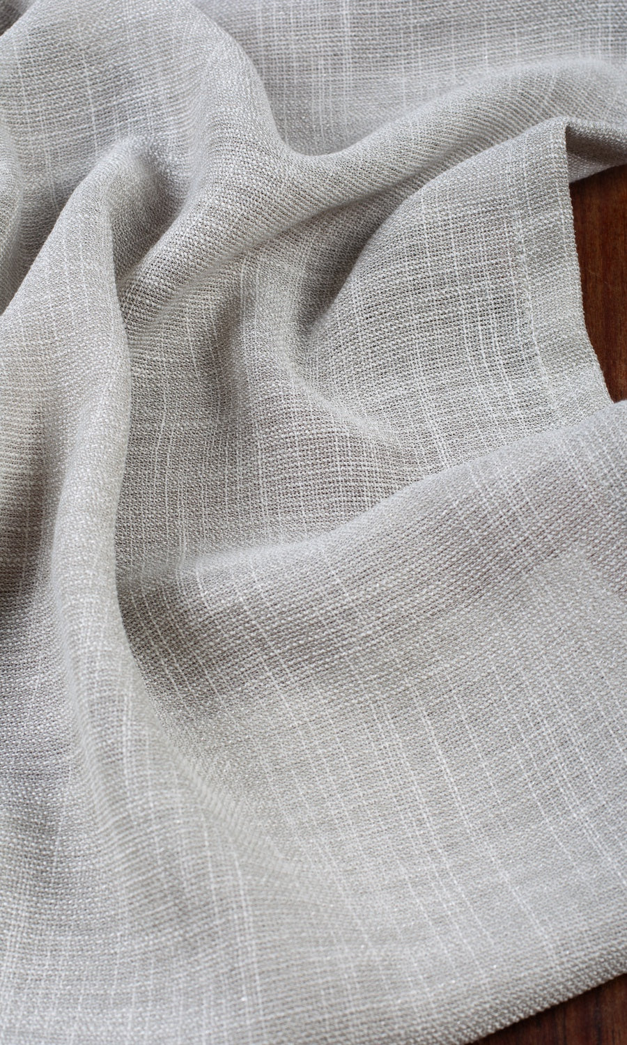 Textured Sheer Home Décor Fabric By the Yard (Smoke Gray)