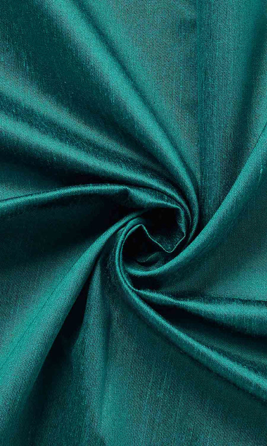 Faux Silk Home Décor Fabric By the Yard (Turquoise Blue)