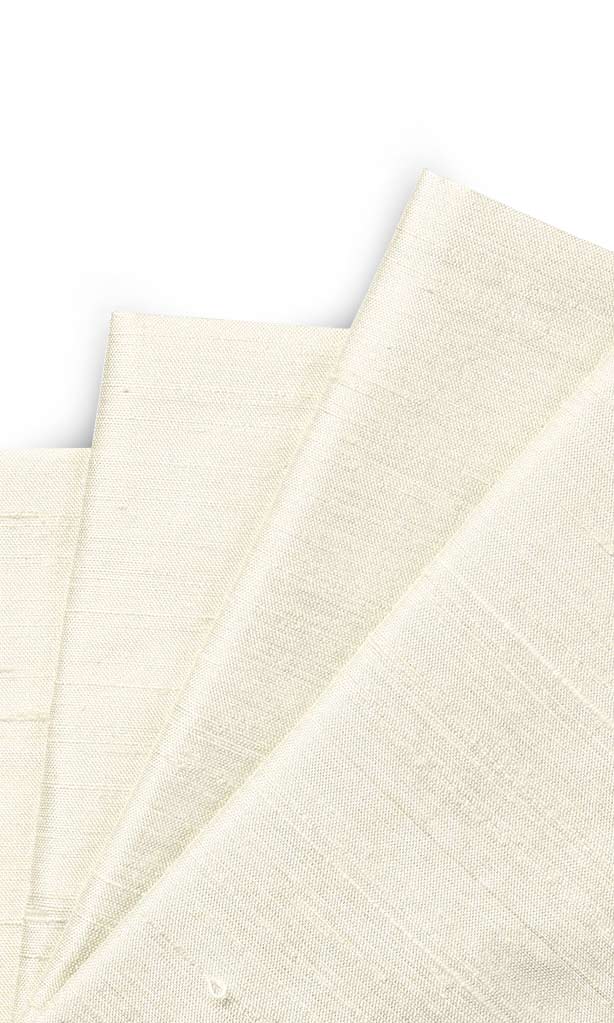 Dupioni Silk Window Treatments Fabric By the Yard (Cream/ Off-White)