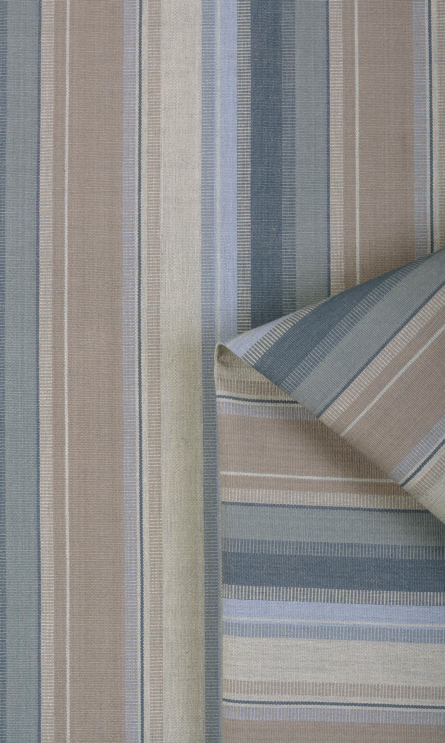 Cotton Window Treatments Fabric By the Yard (Blue/ Brown)