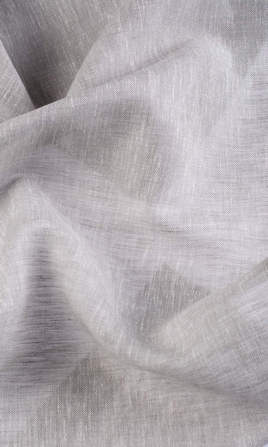 Linen-Cotton Sheer Fabric Material By the Yard (Pale Gray)