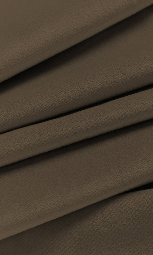 Velvet Home Décor Fabric By the Yard (Mocha Brown)