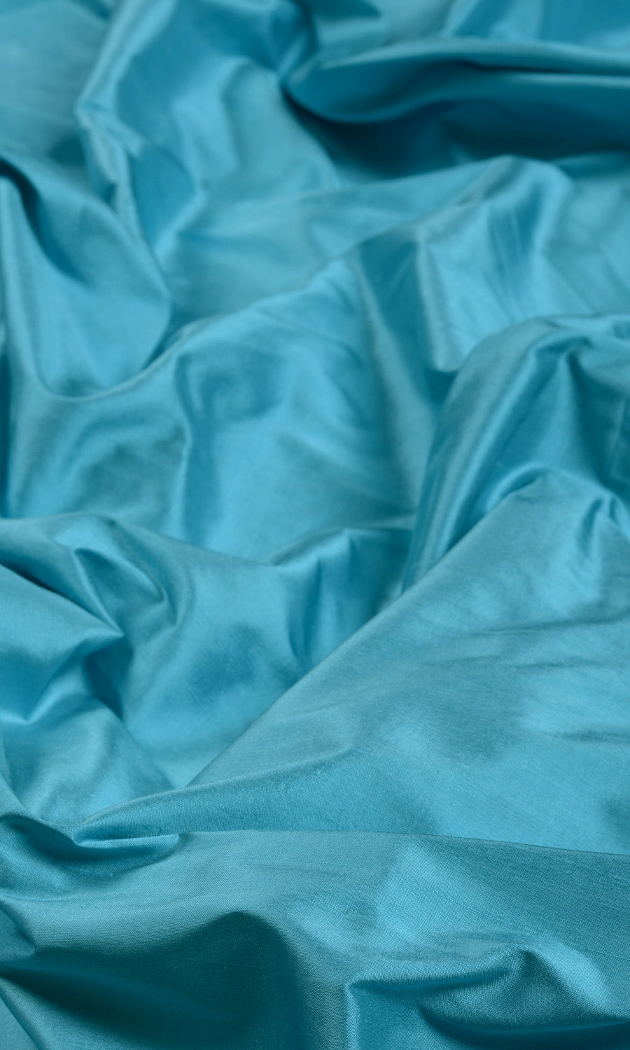 Shantung Silk Window Treatments Fabric By the Yard (Aqua Blue)