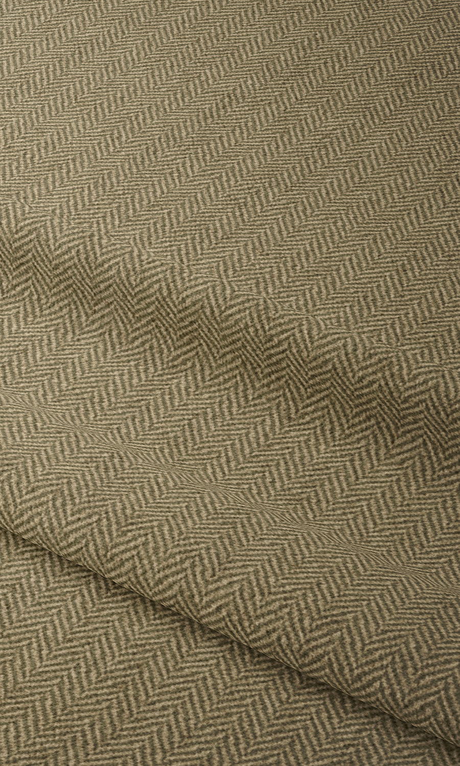 Herringbone Textured Home Textile Fabric Material By the Yard (Olive Green)