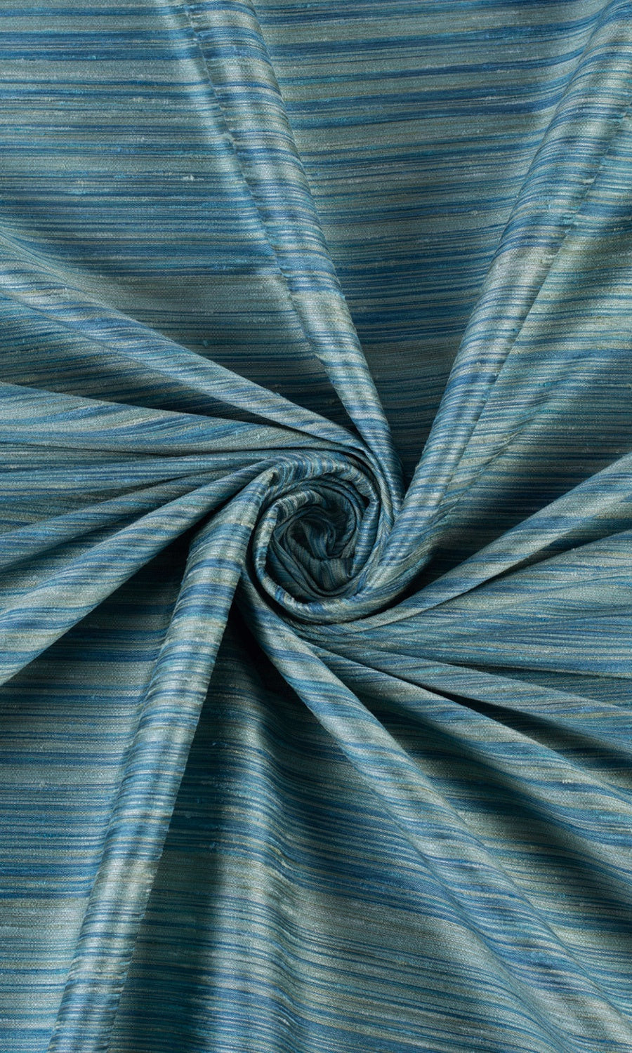 Textured Faux Silk Fabric Material By the Yard (Blue/ Grey)