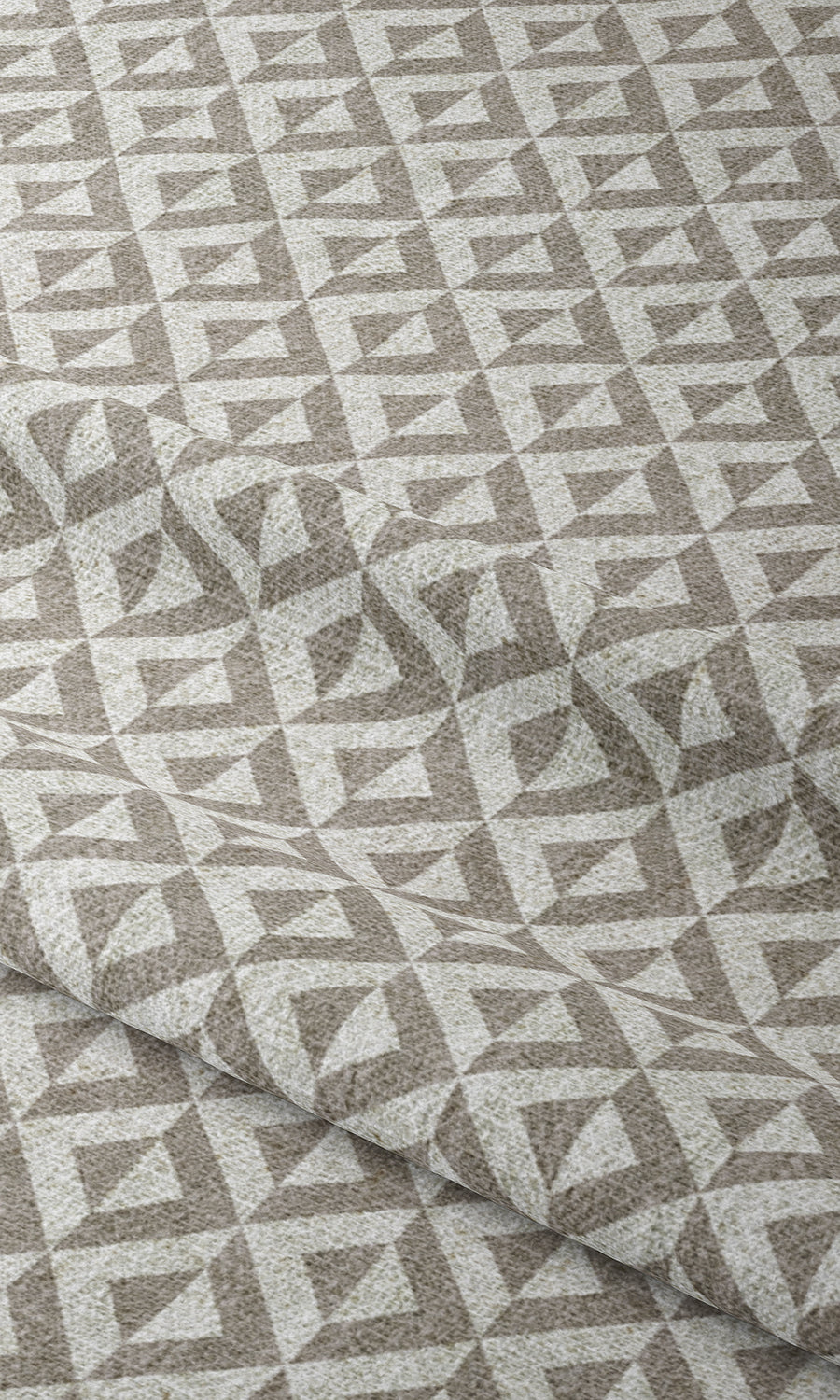 Geometric Print Window Treatments Fabric By the Metre (Grey/ White)