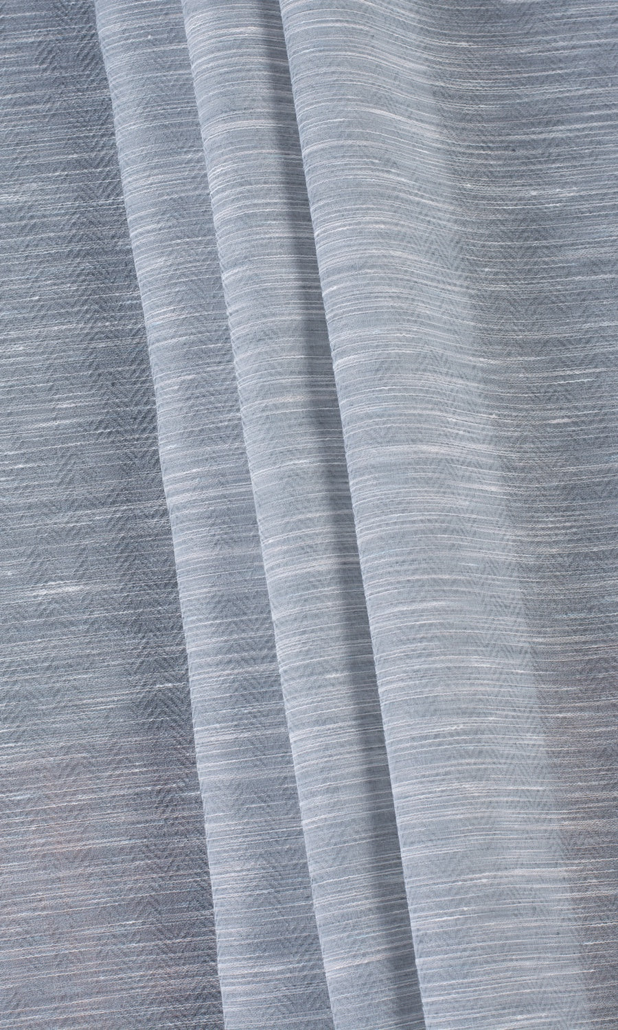 Textured Sheer Fabric Material By the Yard (Grey/ Blue)
