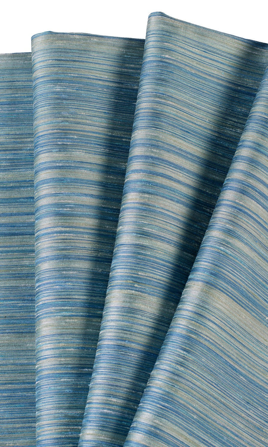 Textured Faux Silk Home Textile Fabric Material Sample (Blue/ Grey)