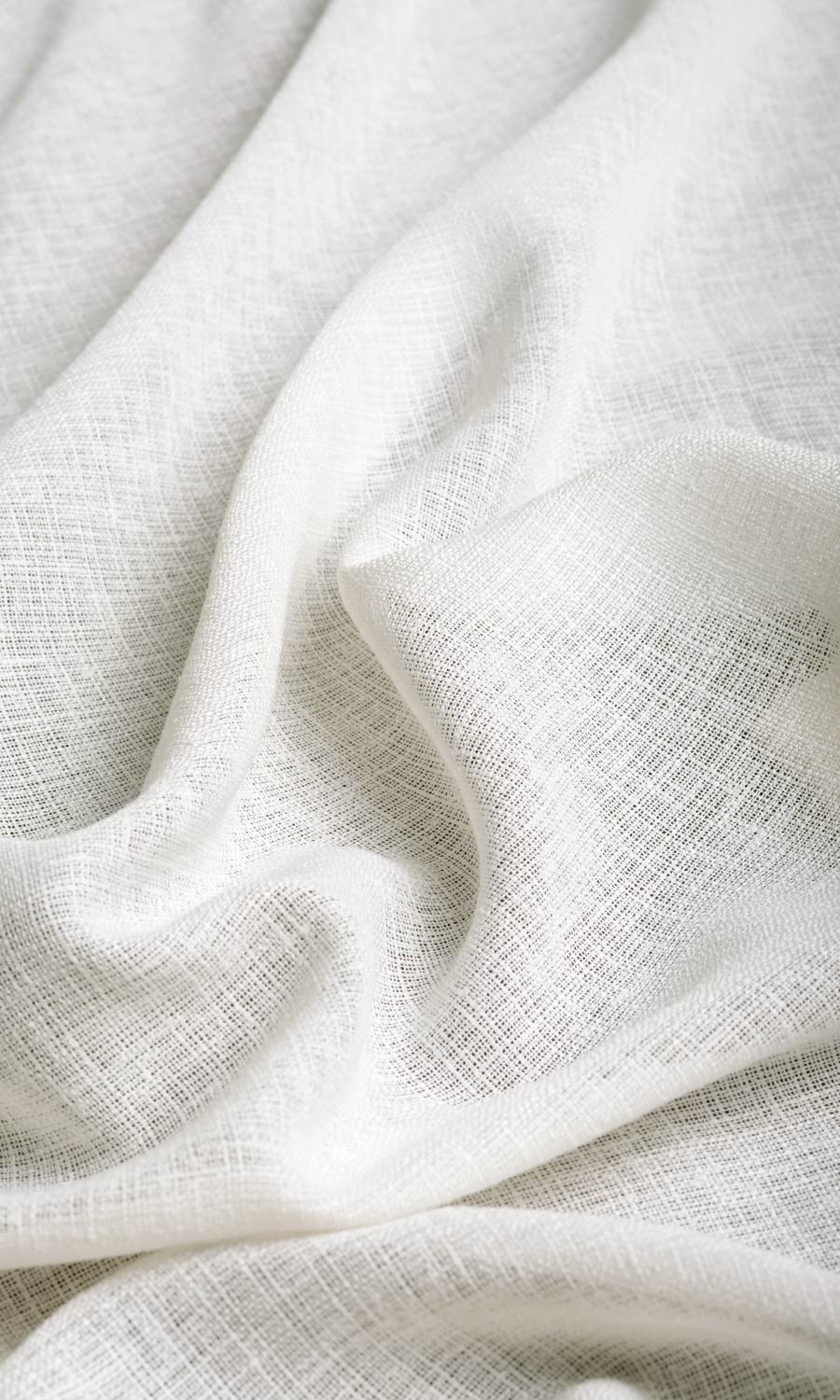 Sheer Window Treatments Fabric By the Yard (Pearl White)