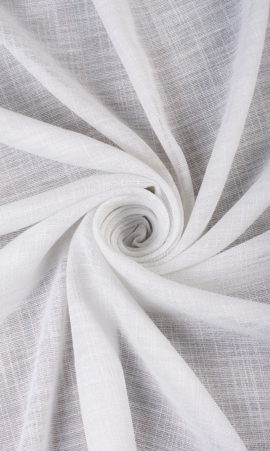 Textured Sheer Home Textile Fabric Material By the Yard (Porcelain White)