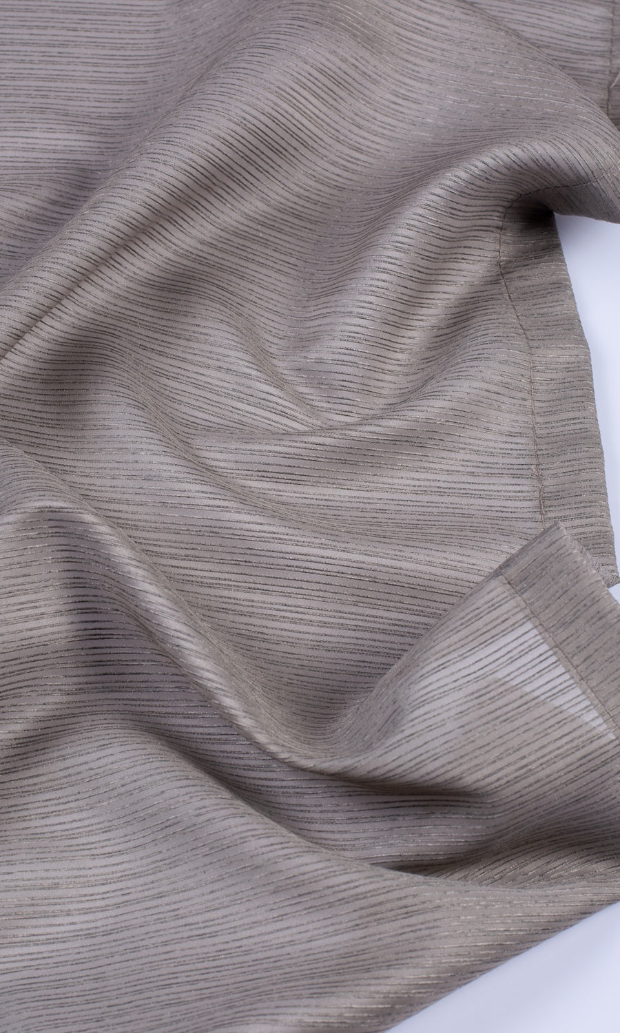 Striped Sheer Home Décor Fabric By the Yard (Coffee Brown)