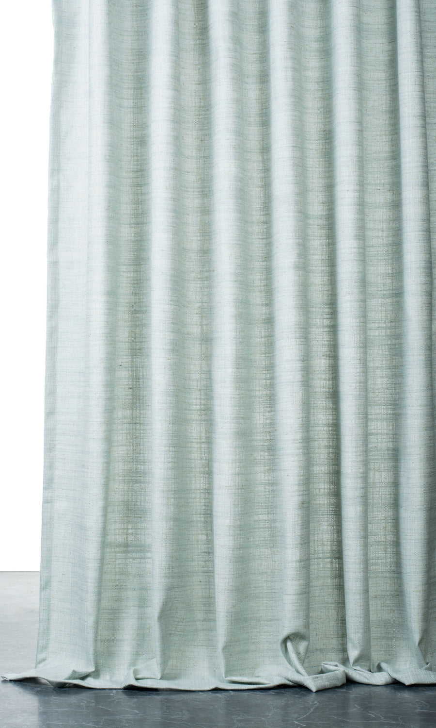 Plain Linen-Blend Window Treatments Fabric By the Yard (Powder Blue)