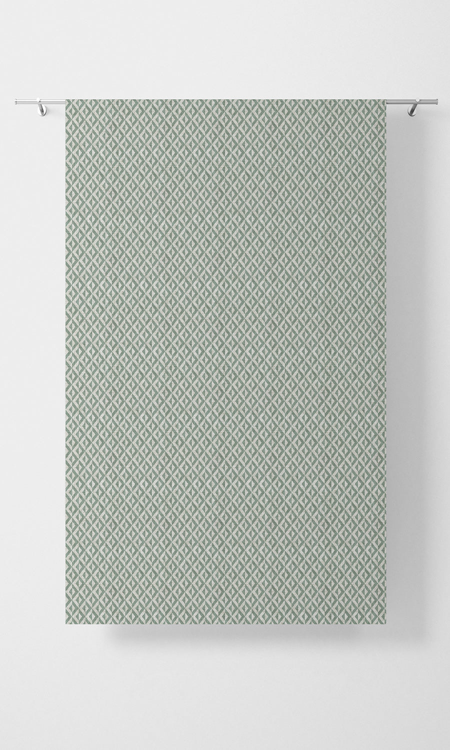 Geometric Print Home Textile Fabric Material By the Metre (Duck Egg Blue/ White)
