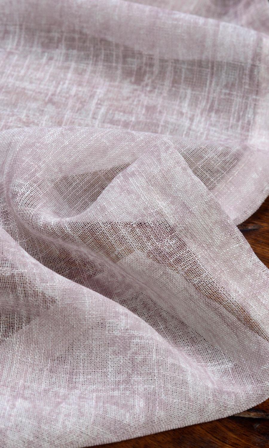 Textured Sheer Home Décor Fabric By the Yard (Pale Pink)