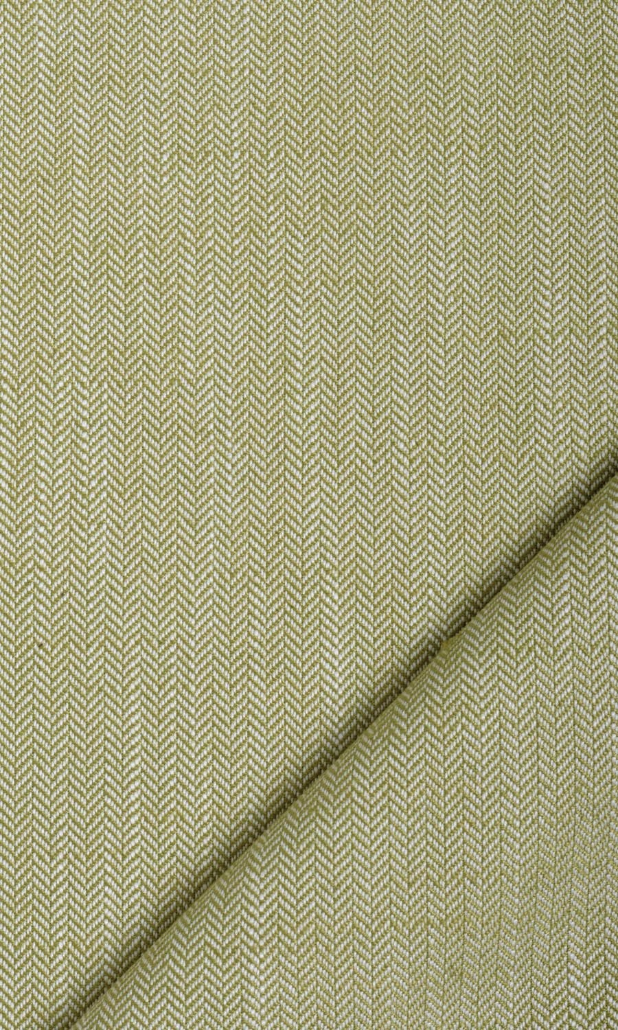 Herringbone Textured Home Textile Fabric Material By the Yard (Olive Green)