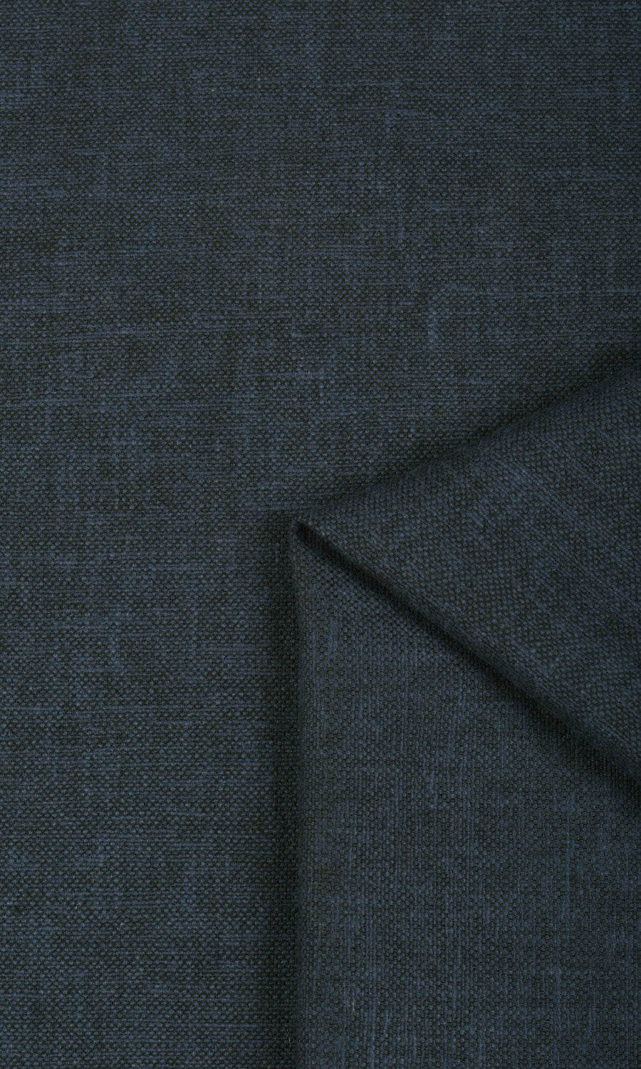 Linen-Blend Window Treatments Fabric Sample (Deep Teal Blue)