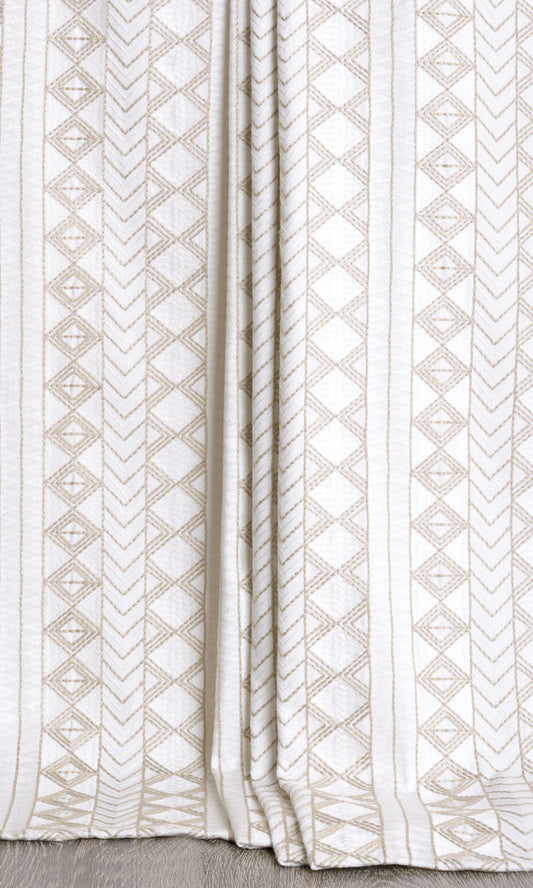 Ikat Textured Home Décor Fabric By the Yard (white/ Beige)