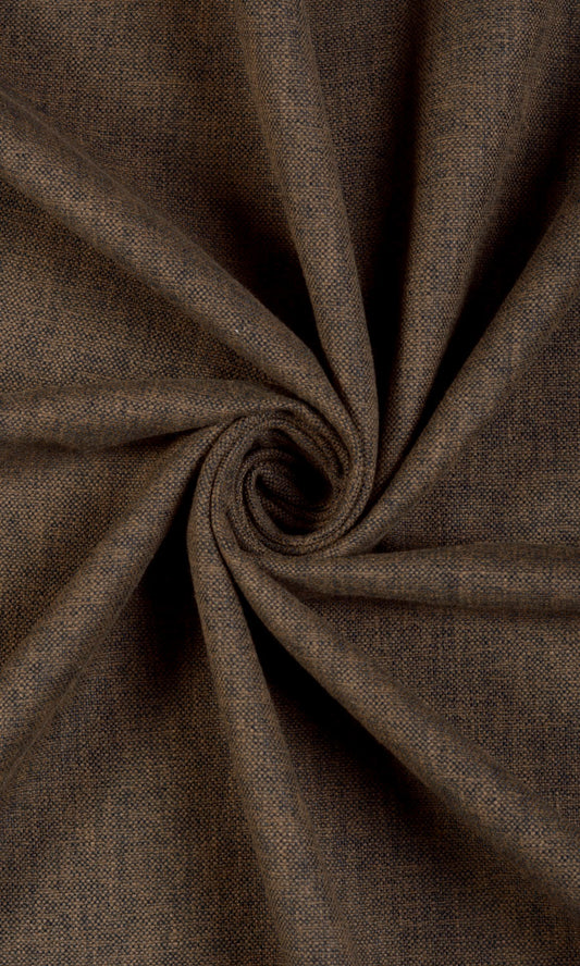 Poly-Linen Home Décor Fabric By the Yard (Umber Brown/ Cedar Brown)