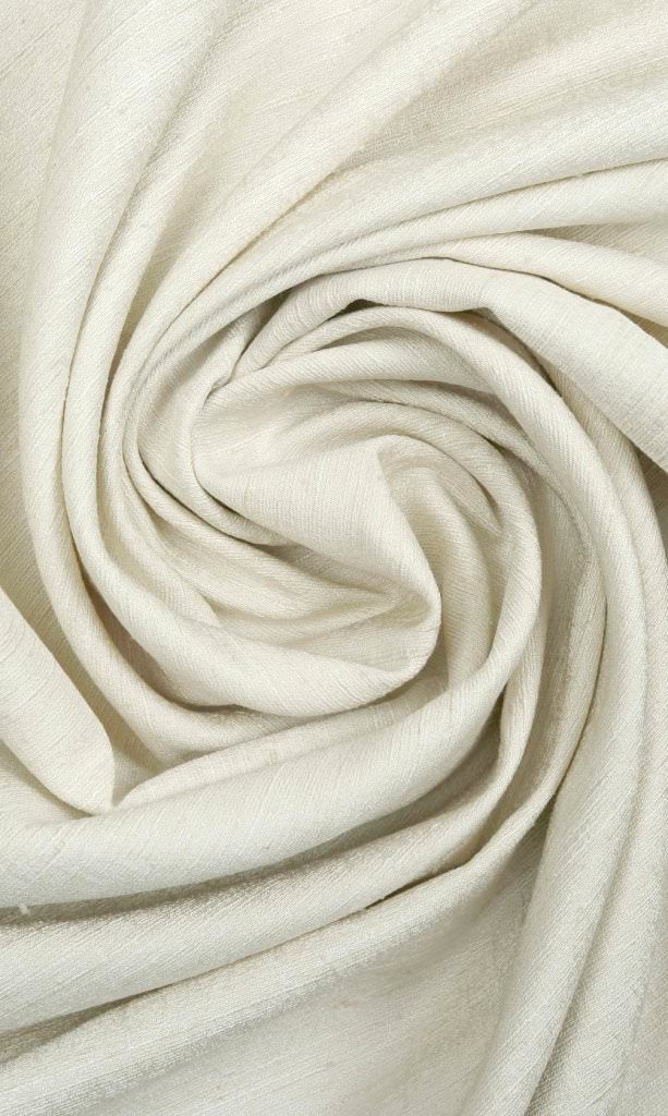 Silk Blend Home Décor Fabric By the Yard (Ivory/ Cream)