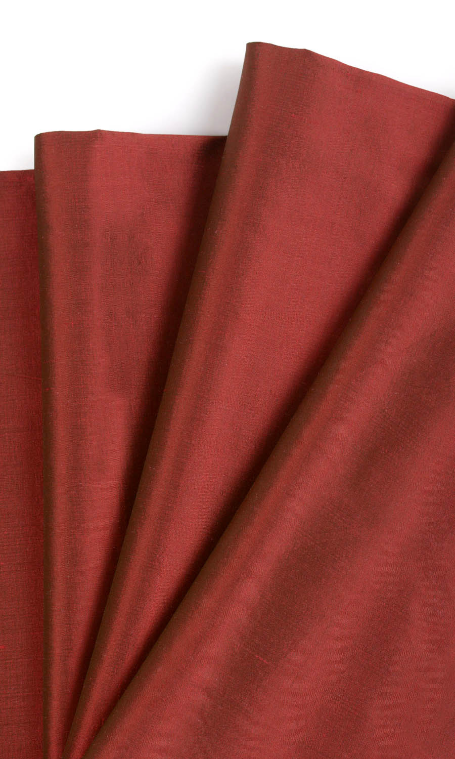 Shantung Silk Home Textile Fabric Material By the Yard (Copper Red)