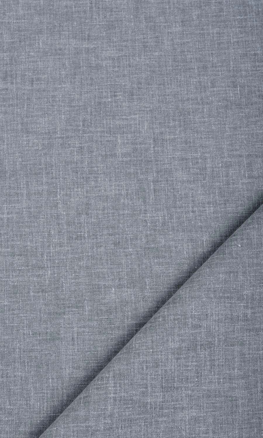 Linen Texture Home Textile Fabric Material Sample (Steel Grey)