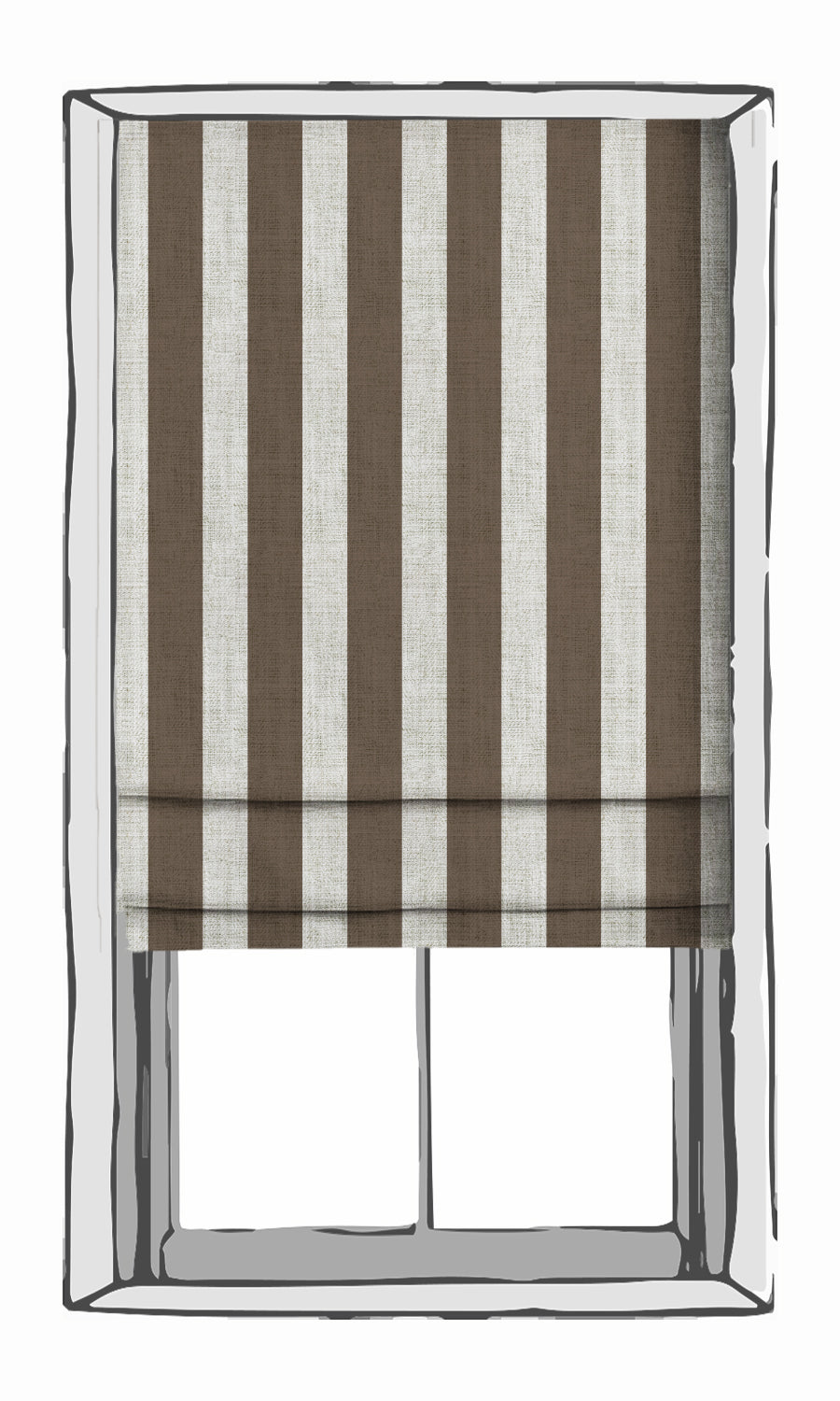 Geometric Print Fabric Material By the Metre (Brown/ White)
