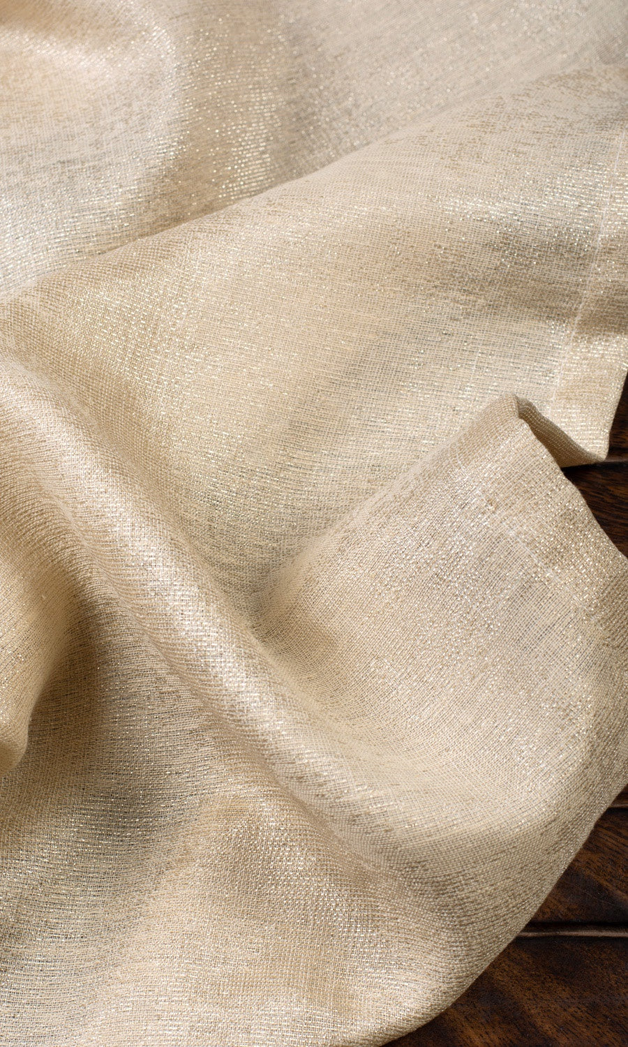 Plain Semi-Sheer Fabric Sample for Curtains & Drapes (Pale Beige)
