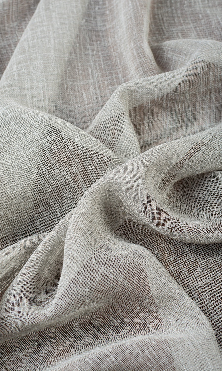 Textured Sheer Fabric Material By the Yard (Dove Grey)