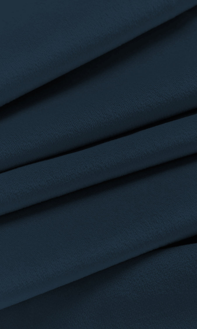 Velvet Home Décor Fabric By the Yard (Navy Blue)