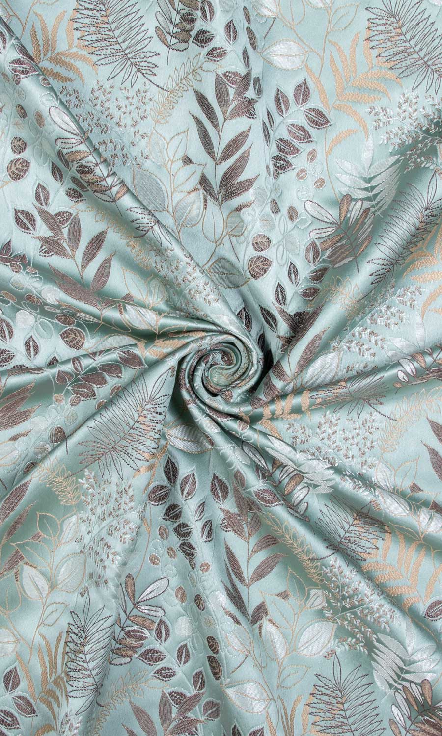 Botanical Fabric Material By the Yard (Light Blue)
